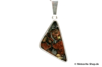 Stein-Eisen-Meteorit-Anhänger (Jepara | Scheibe | 925er Silber) - 2,40 g Stein-Eisen-Meteorit-Anhänger (Jepara | Scheibe | 925er Silber) - 2,40 g