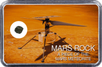 Mars Meteorit Ouargla 003 (Motiv: Mars Hubschrauber Ingenuity auf Marsoberfläche in Frontansicht) Mars Meteorit Ouargla 003 (Motiv: Mars Hubschrauber Ingenuity auf Marsoberfläche in Frontansicht)