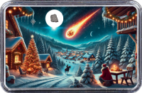 Boorama Meteorit (Motiv I: Erster historischer Nikolaus-Meteoritenfall am 06.12.2023 in Boorama, Somalia) - 110,00 mg Boorama Meteorit (Motiv I: Erster historischer Nikolaus-Meteoritenfall am 06.12.2023 in Boorama, Somalia) - 110,00 mg