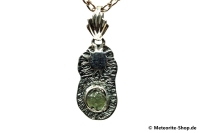 Moldavit-Anhänger (Tektit | Natura | 925er Silber ) - 2,25 g Moldavit-Anhänger (Tektit | Natura | 925er Silber ) - 2,25 g