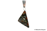 Stein-Eisen-Meteorit-Anhänger (Jepara | Scheibe | 925er Silber) - 2,75 g Stein-Eisen-Meteorit-Anhänger (Jepara | Scheibe | 925er Silber) - 2,75 g