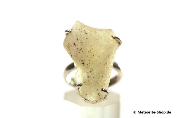 Libyscher Wüstenglas-Ring (Impaktglas | Natura | Gr. 59 | 925er Silber) - 8,00 g