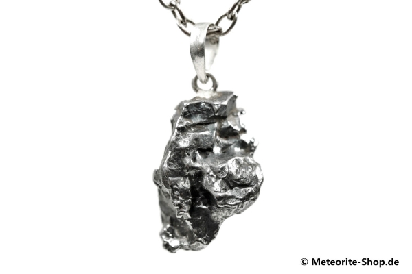 Eisen-Meteorit-Anhänger (Campo del Cielo | Natura | 925er Silber) - 6,40 g