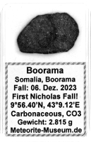Boorama Meteorit CO3 (Motiv I): Einzigartig: Der erste Nikolaus-Meteoritenfall vom 06.12.2023 - Als der Himmel Geschichte schrieb Boorama Meteorit CO3 (Motiv I): Einzigartig: Der erste Nikolaus-Meteoritenfall vom 06.12.2023 - Als der Himmel Geschichte schrieb