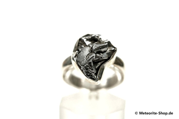 Eisen-Meteorit-Ring (Campo del Cielo | Gefasst | Gr. 54 | 925er Silber) - 5,70 g