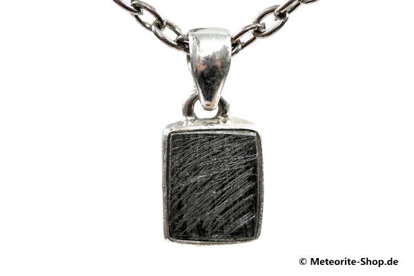 Eisen-Meteorit-Anhänger (Muonionalusta | Scheibe | 925er Silber) - 1,70 g