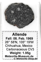 Allende Meteorit - 1,95 g Allende Meteorit - 1,95 g