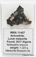 NWA 11407 Mond Meteorit - 1,320 g NWA 11407 Mond Meteorit - 1,320 g