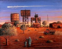 Almahata Sitta Meteoritenfall Gemälde (Motiv II) Almahata Sitta Meteoritenfall Gemälde (Motiv II)