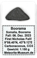 Boorama Meteorit - 1,150 g - " Erster Historischer Nikolaus Fall am 06.12.2023 in der Meteoriten Geschichte " Boorama Meteorit - 1,150 g - " Erster Historischer Nikolaus Fall am 06.12.2023 in der Meteoriten Geschichte "