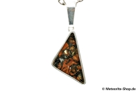 Stein-Eisen-Meteorit-Anhänger (Jepara | Scheibe | 925er Silber) - 2,30 g Stein-Eisen-Meteorit-Anhänger (Jepara | Scheibe | 925er Silber) - 2,30 g