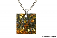 Stein-Eisen-Meteorit-Anhänger (Jepara | Scheibe | 925er Silber) - 4,90 g Stein-Eisen-Meteorit-Anhänger (Jepara | Scheibe | 925er Silber) - 4,90 g