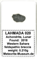 Lahmada 020 Mond Meteorit - 0,210 g Lahmada 020 Mond Meteorit - 0,210 g