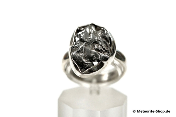 Eisen-Meteorit-Ring (Campo del Cielo | Gefasst | Gr. 54 | 925er Silber) - 5,70 g