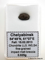 Chelyabinsk (Tscheljabinsk) Meteorit - 0,925 g Chelyabinsk (Tscheljabinsk) Meteorit - 0,925 g