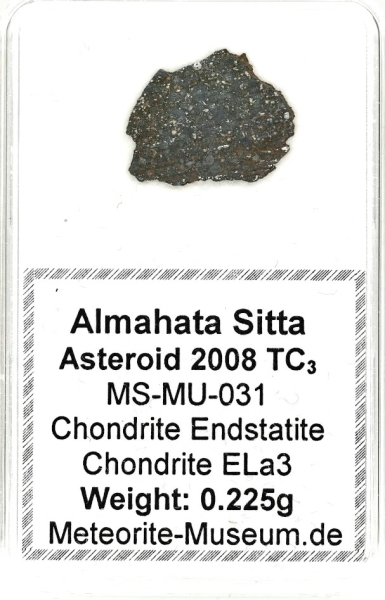 Almahata Sitta Meteorit (MS-MU-031: Enstatit-Chondrit > ELa3) - 0,225 g