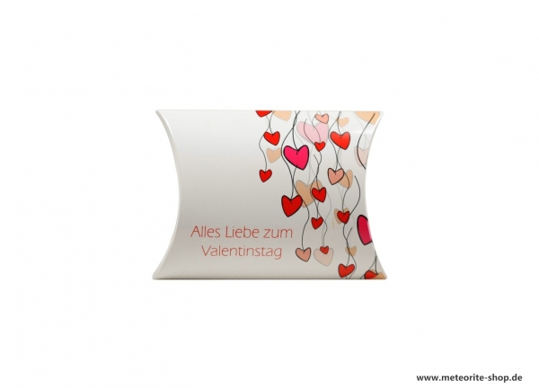 Herzen mit Spruch "Alles liebe zum Valentinstag" als Valentinstagsmotiv