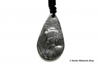 Stein-Eisen-Meteorit-Anhänger (Seymchan | Scheibe | Mahayana Buddha Carved Amulett) - 22,50 g Stein-Eisen-Meteorit-Anhänger (Seymchan | Scheibe | Mahayana Buddha Carved Amulett) - 22,50 g