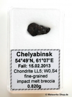 Chelyabinsk (Tscheljabinsk) Meteorit - 0,820 g Chelyabinsk (Tscheljabinsk) Meteorit - 0,820 g