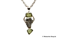 Multi-Stein-Anhänger (Moldavit & Campo del Cielo | Natura | 925er Silber) - 7,00 g Multi-Stein-Anhänger (Moldavit & Campo del Cielo | Natura | 925er Silber) - 7,00 g