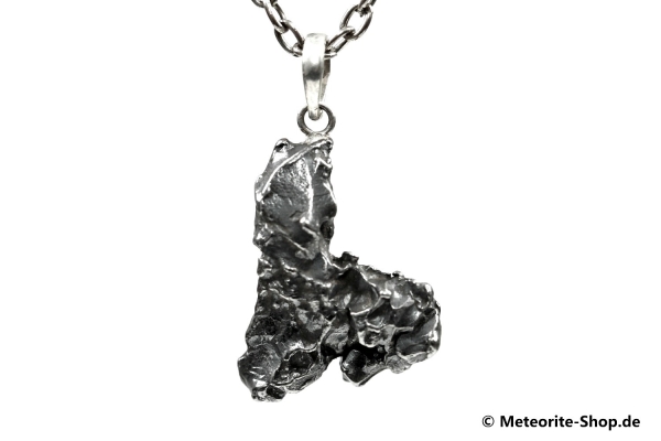 Eisen-Meteorit-Anhänger (Campo del Cielo | Natura | 925er Silber) - 6,90 g