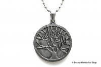Eisen-Meteorit-Anhänger (Muonionalusta | Scheibe | Lebensbaum Carved Amulett) - 5,30 g Eisen-Meteorit-Anhänger (Muonionalusta | Scheibe | Lebensbaum Carved Amulett) - 5,30 g