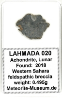 Lahmada 020 Mond Meteorit - 0,495 g Lahmada 020 Mond Meteorit - 0,495 g