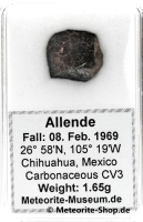 Allende Meteorit - 1,65 g Allende Meteorit - 1,65 g