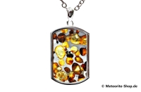 Stein-Eisen-Meteorit-Anhänger (Sericho | Scheibe | 925er Silber) - 9,20 g Stein-Eisen-Meteorit-Anhänger (Sericho | Scheibe | 925er Silber) - 9,20 g