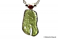 Moldavit-Anhänger (Tektit & Tourmalin | Natura | 925er Silber) - 4,60 g Moldavit-Anhänger (Tektit & Tourmalin | Natura | 925er Silber) - 4,60 g