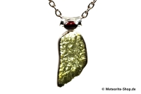 Multi-Stein-Anhänger (Moldavit & Granat | Natura | 925er Silber) - 3,80 g Multi-Stein-Anhänger (Moldavit & Granat | Natura | 925er Silber) - 3,80 g