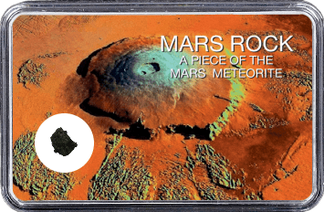 Mars Meteorit NWA 6963 (Motiv: Mars Vulkan Olympus Mons)