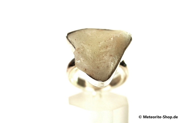 Libyscher Wüstenglas-Ring (Impaktglas | Natura | Gr. 58 | 925er Silber) - 6,60 g