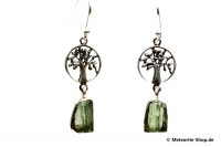 Moldavit-Ohrringe (Tektit | Natura | 925er Silber) - 3,20 g Moldavit-Ohrringe (Tektit | Natura | 925er Silber) - 3,20 g