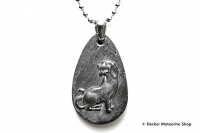 Stein-Eisen-Meteorit-Anhänger (Seymchan | Scheibe | Hund Carved Amulett) - 9,70 g Stein-Eisen-Meteorit-Anhänger (Seymchan | Scheibe | Hund Carved Amulett) - 9,70 g