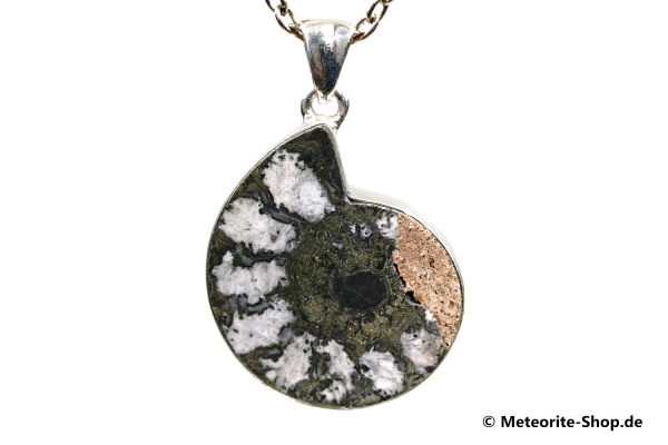 Ammonit-Anhänger (Fossil | Scheibe | 925er Silber) - 8,80 g