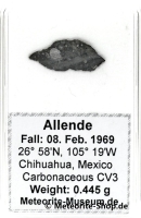 Allende Meteorit - 0,445 g Allende Meteorit - 0,445 g