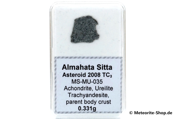 Almahata Sitta Meteorit (MS-MU-035: Ureilit > Trachyandesit) - 0,331 g