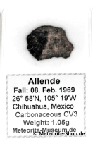 Allende Meteorit - 1,05 g Allende Meteorit - 1,05 g
