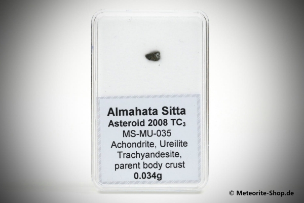 Almahata Sitta Meteorit (MS-MU-035: Ureilit > Trachyandesit) - 0,034 g
