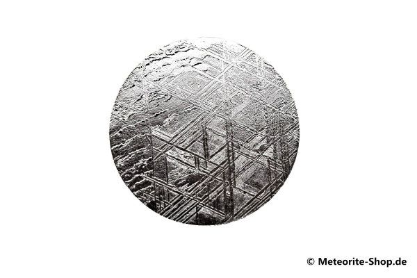 Muonionalusta Meteorit als Zifferblatt/Planet - 2,00g - versilbert Muonionalusta Meteorit als Zifferblatt/Planet - 2,00g - versilbert