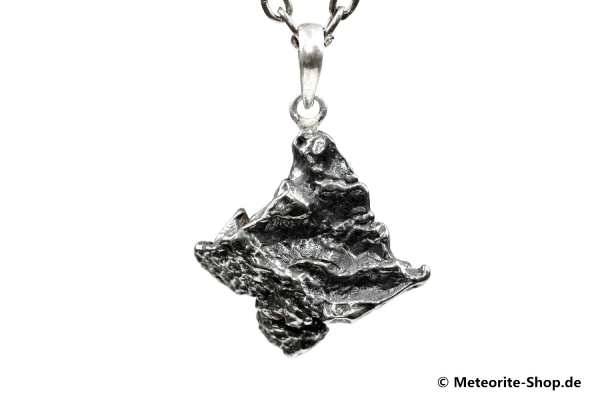 Eisen-Meteorit-Anhänger (Campo del Cielo | Natura | 925er Silber) - 6,50 g