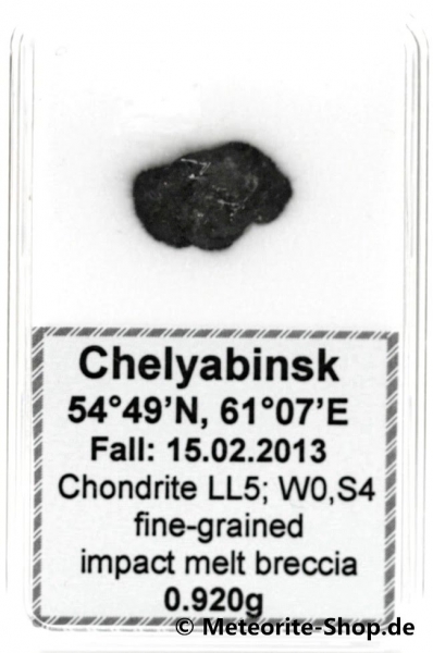 Chelyabinsk (Tscheljabinsk) Meteorit - 0,920 g