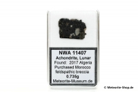 NWA 11407 Mond Meteorit - 0,735 g NWA 11407 Mond Meteorit - 0,735 g