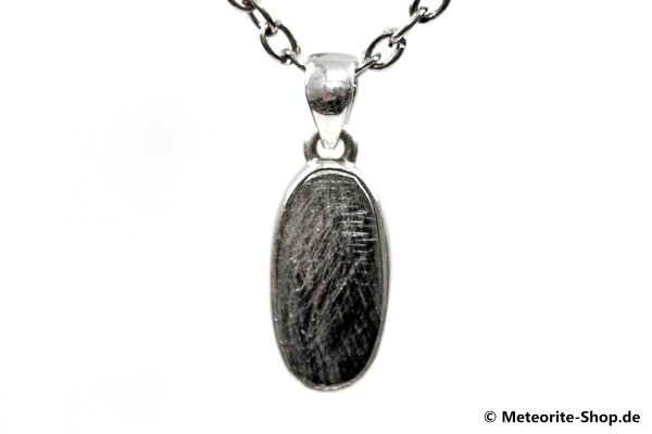 Eisen-Meteorit-Anhänger (Muonionalusta | Scheibe | 925er Silber) - 1,95 g